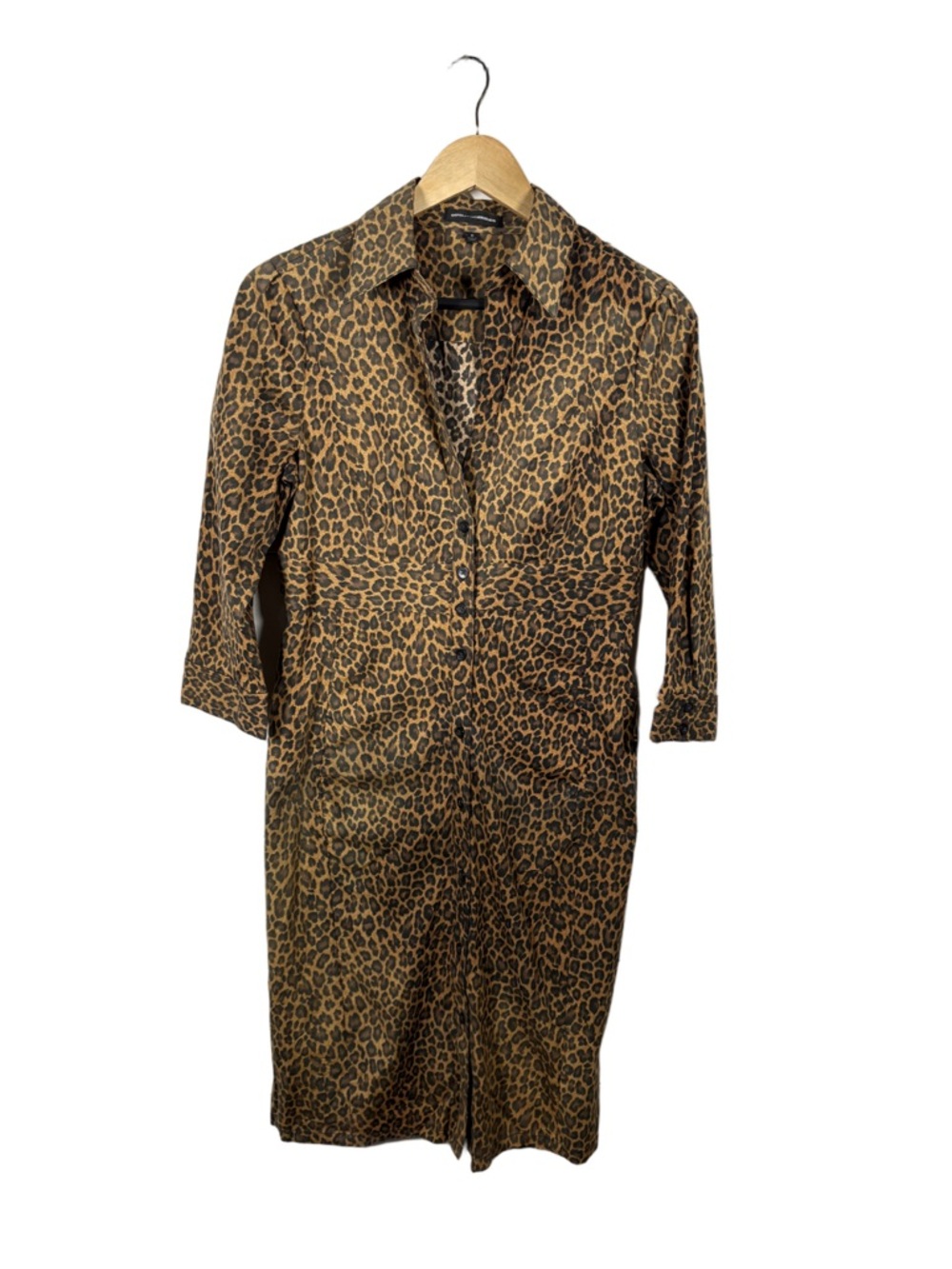 Express Design Studio Leopard Print Shirt Dress Size 8